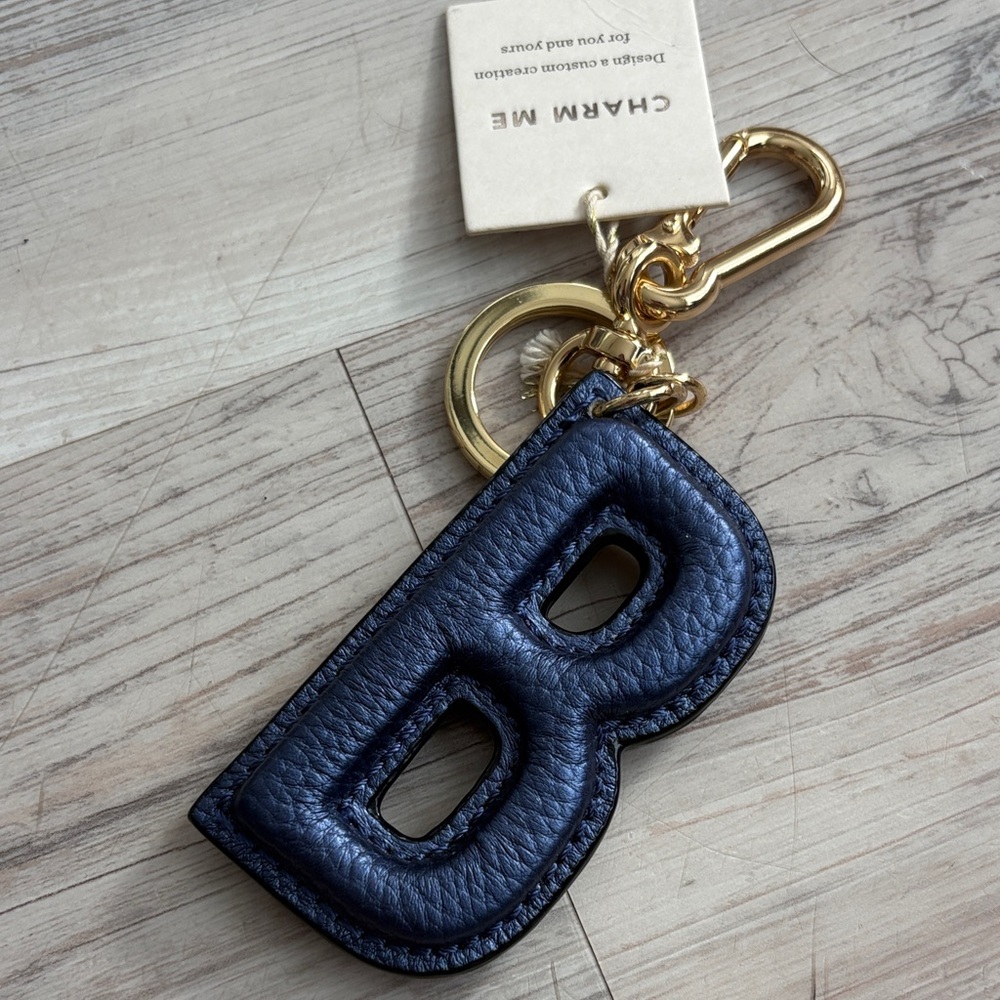 Key Ring with Initial Letter - B / Blue - My Initial